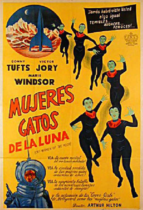 Cat-Women of the Moon Original 1954 Argentine Movie Poster