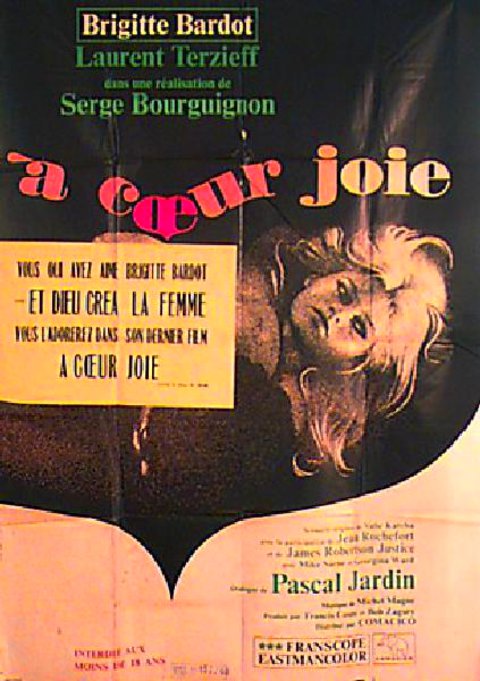 A coeur joie Original 1967 French Grande Movie Poster