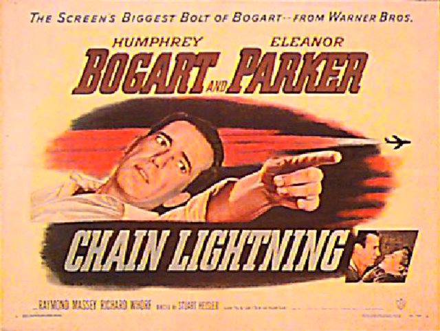 Chain Lightning Original 1949 U.S. Half Sheet Movie Poster