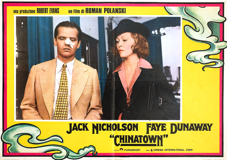 Chinatown Original 1974 Italian Fotobusta Movie Poster