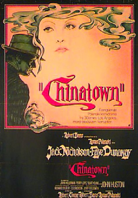 Chinatown Original 1974 Danish A1 Movie Poster