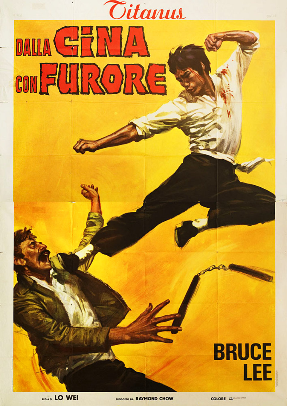 Fist of Fury Original 1973 Italian Quattro Foglio Movie Poster