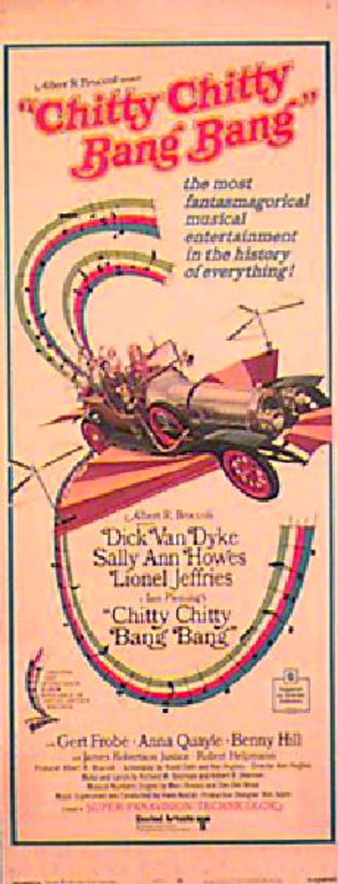 Chitty Chitty Bang Bang Original 1969 U.S. Insert Movie Poster