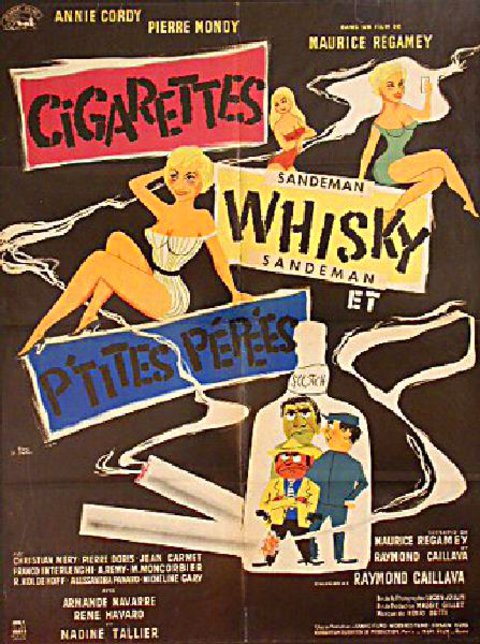 Cigarettes, Whiskey and Wild Women Original 1958 French Moyenne Movie Poster