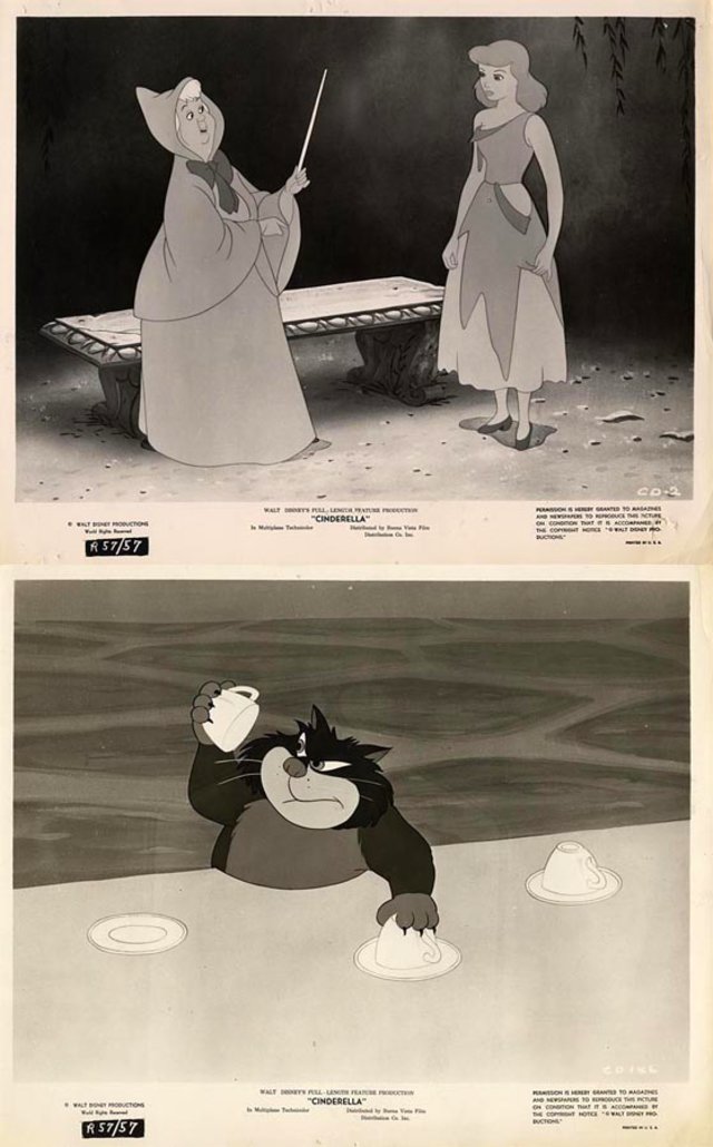 Cinderella Original R1957 U.S. Silver Gelatin Single-Weight Photo Set of 2