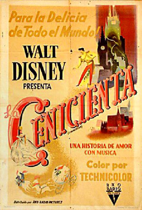 Cinderella Original 1950 Argentine Movie Poster