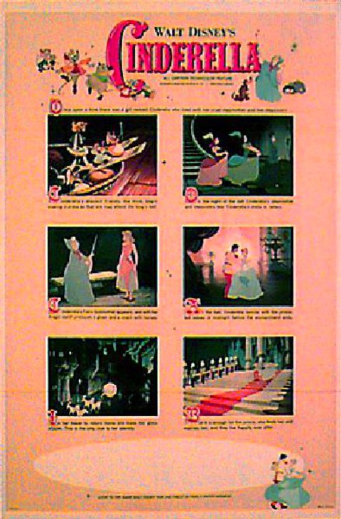 Cinderella Original R1965 U.S. One Sheet Movie Poster