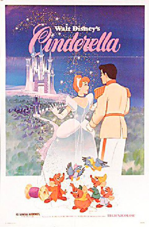 Cinderella Original R1981 U.S. One Sheet Movie Poster