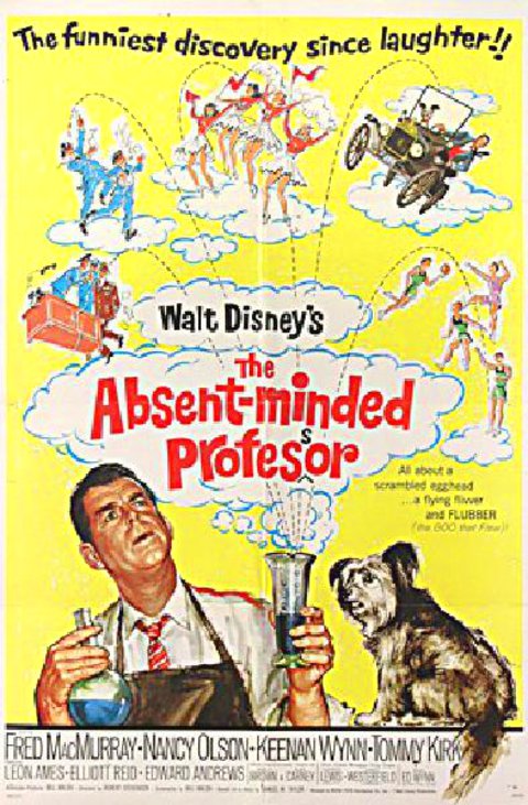 The Absent-Minded Professor Original R1967 U.S. One Sheet Movie Poster