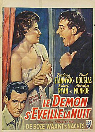 Clash by Night Original 1952 Belgian Movie Poster
