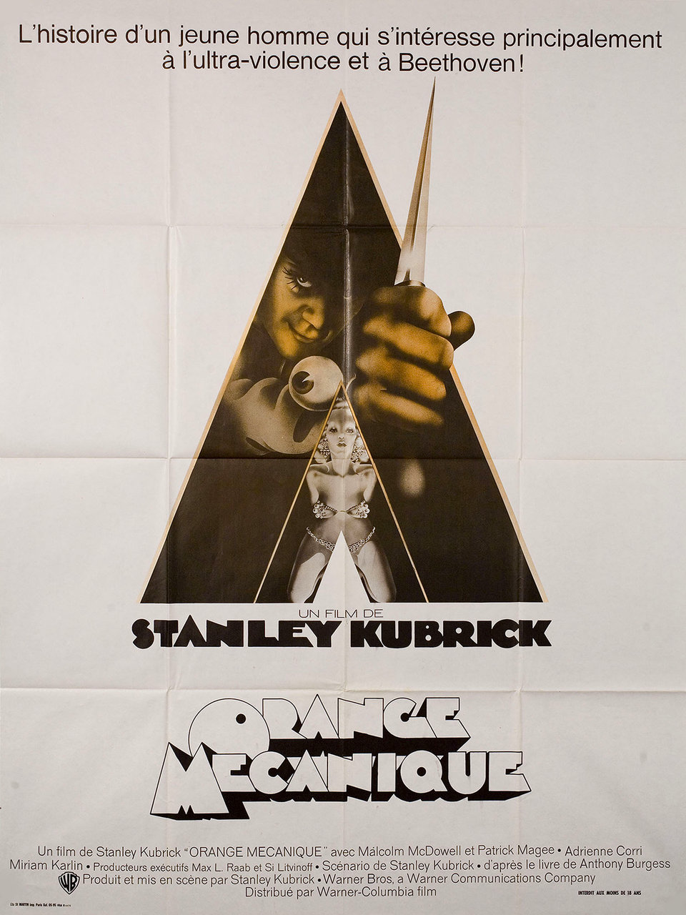 A Clockwork Orange Original R1970s French Grande Movie Poster