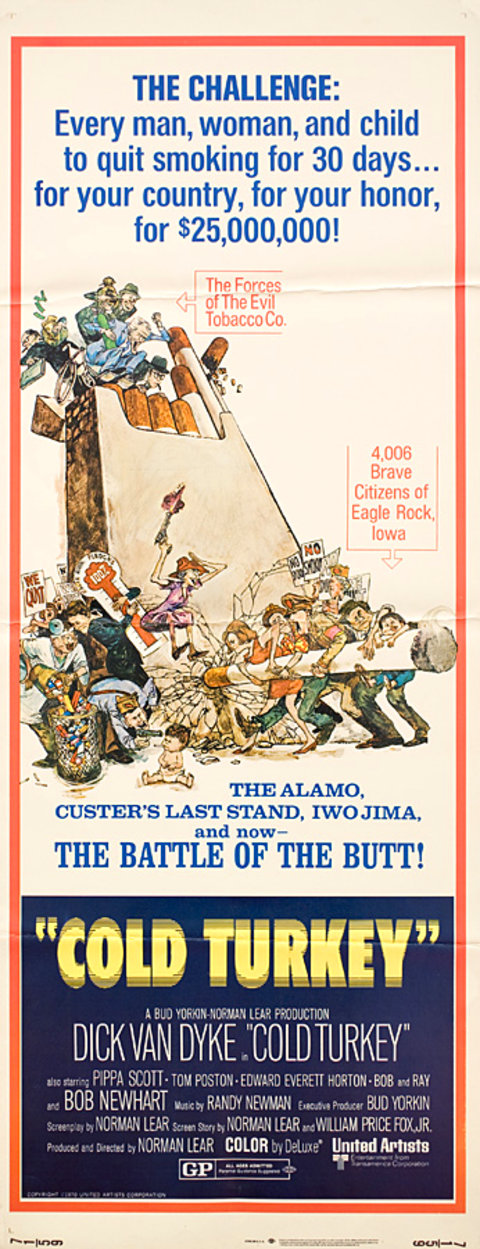 Cold Turkey Original 1971 U.S. Insert Movie Poster