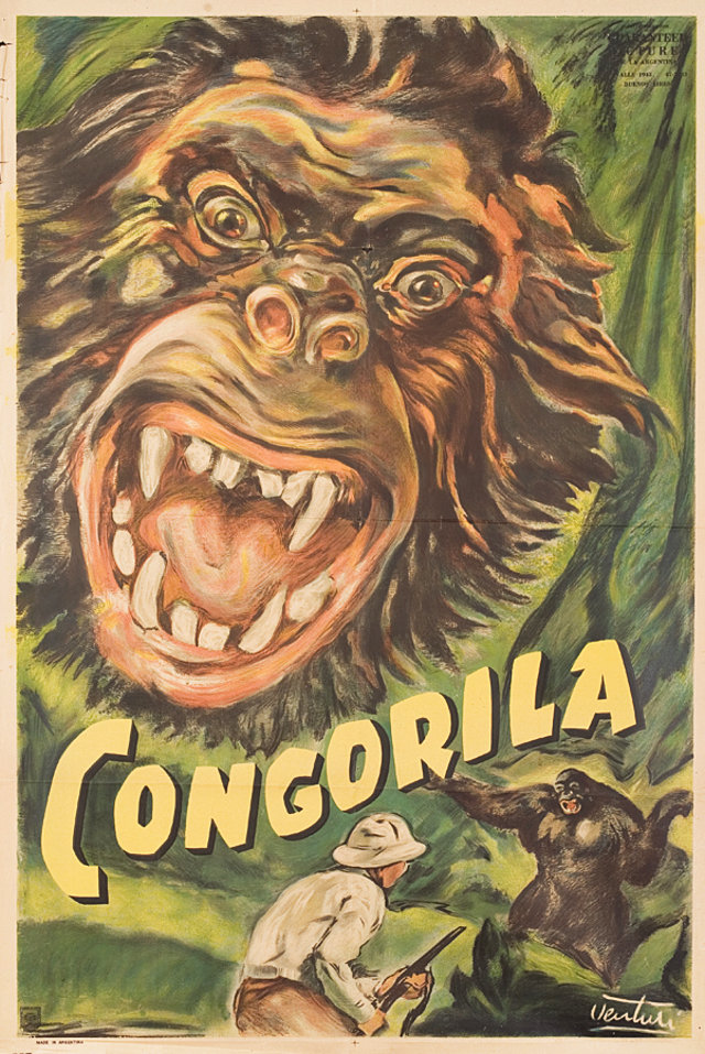 Congorilla Original R1940s Argentine Movie Poster