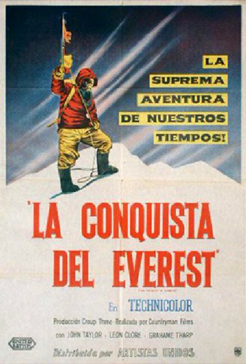 The Conquest of Everest Original 1953 Argentine Movie Poster