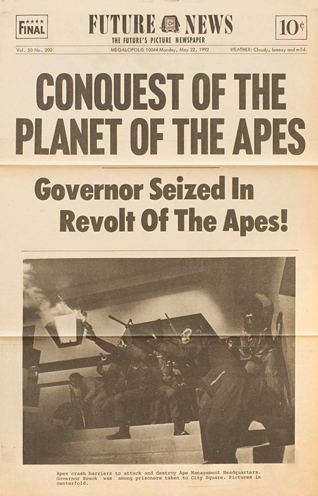 Conquest of the Planet of the Apes Original 1972 U.S. Movie Herald