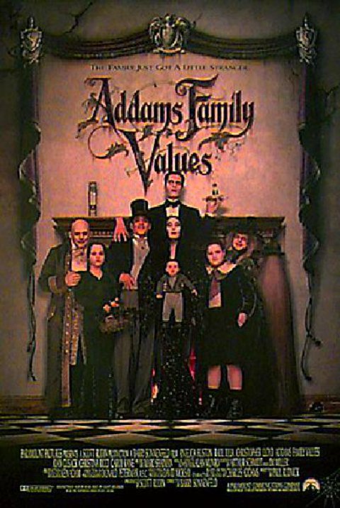 ADDAMS FAMILY VALUES 1989 U.S. One Sheet Poster
