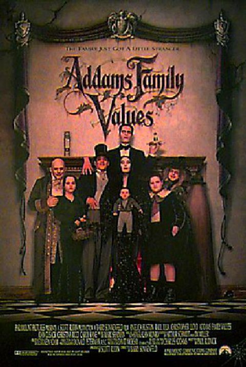 ADDAMS FAMILY VALUES Original 1989 U.S. One Sheet Movie Poster