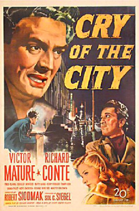 Cry of the City Original 1948 U.S. One Sheet Movie Poster