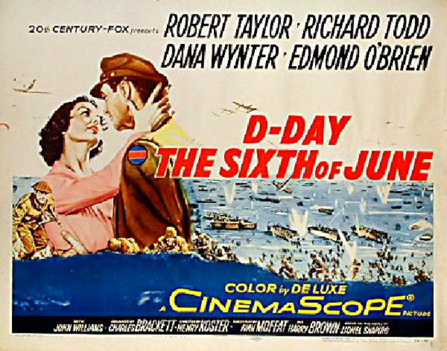 D-Day the Sixth of June Original 1956 U.S. Half Sheet Movie Poster