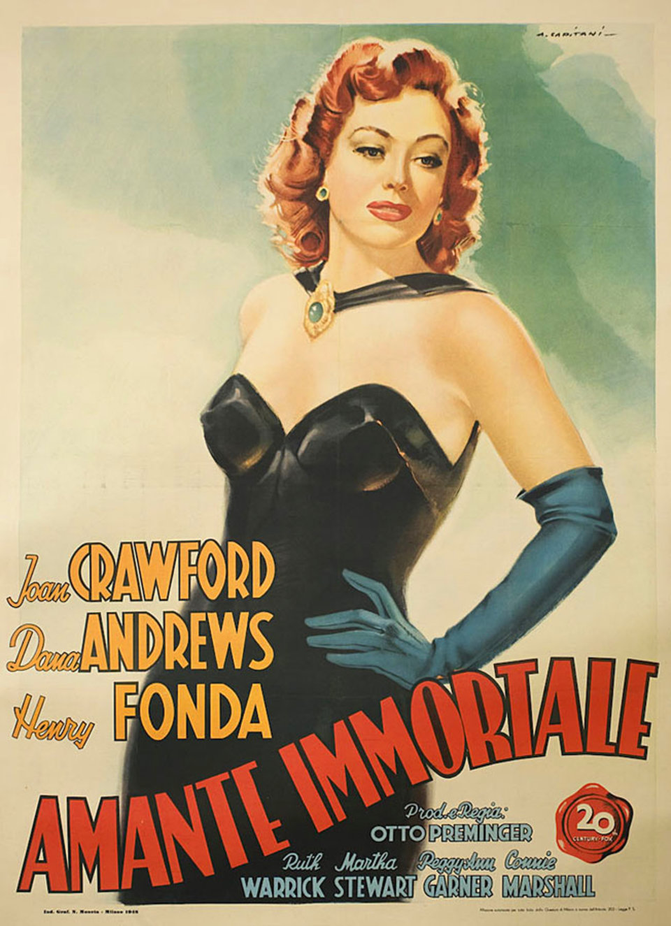 Daisy Kenyon Original 1947 Italian Due Foglio Movie Poster