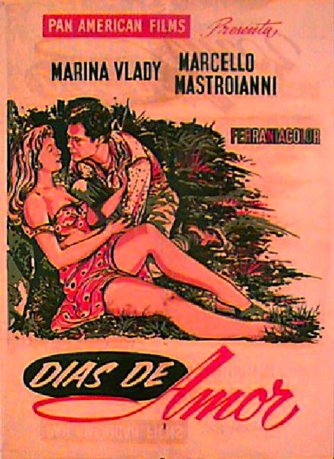 Days of Love Original 1954 Cuban Movie Poster