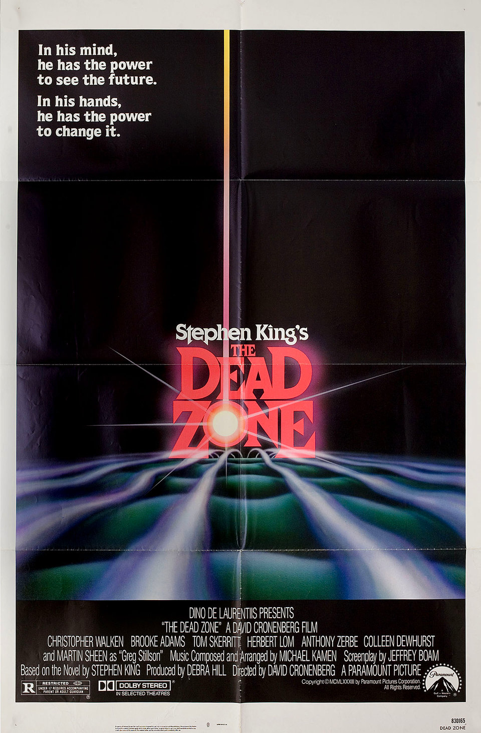 The Dead Zone Original 1983 U.S. One Sheet Movie Poster