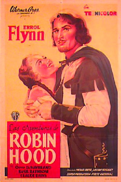 The Adventures of Robin Hood Original 1940s Argentine Movie Poster