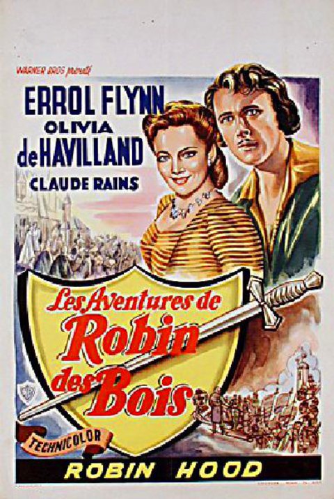 The Adventures of Robin Hood Original R1950s Belgian Movie Poster