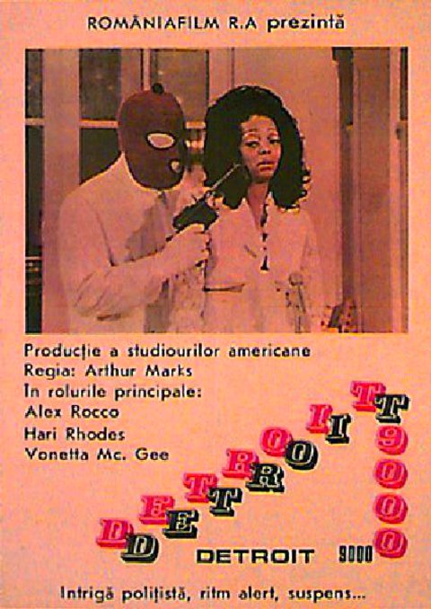 Detroit 9000 Original 1973 Romanian B2 Movie Poster