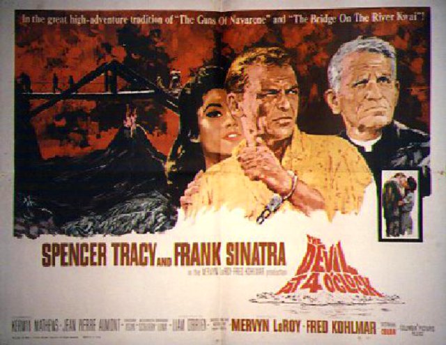 The Devil at 4 O'Clock Original 1961 U.S. Half Sheet Movie Poster