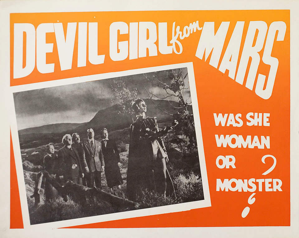 Devil Girl from Mars Original 1954 Canadian Scene Card