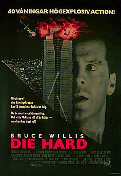 Die Hard Original 1988 Swedish B1 Movie Poster