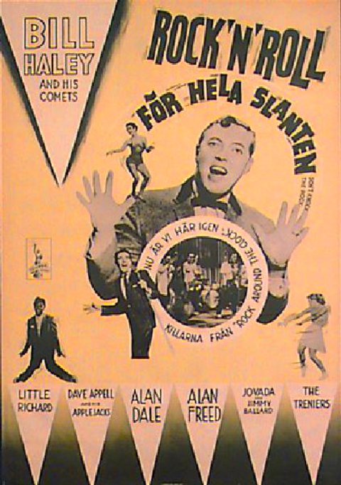 Don't Knock the Rock Original 1956 Swedish B1 Movie Poster