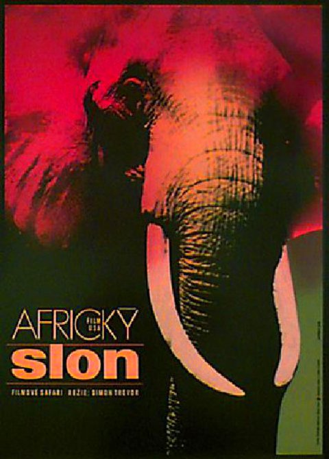 The African Elephant Original 1973 Czech A3 Movie Poster
