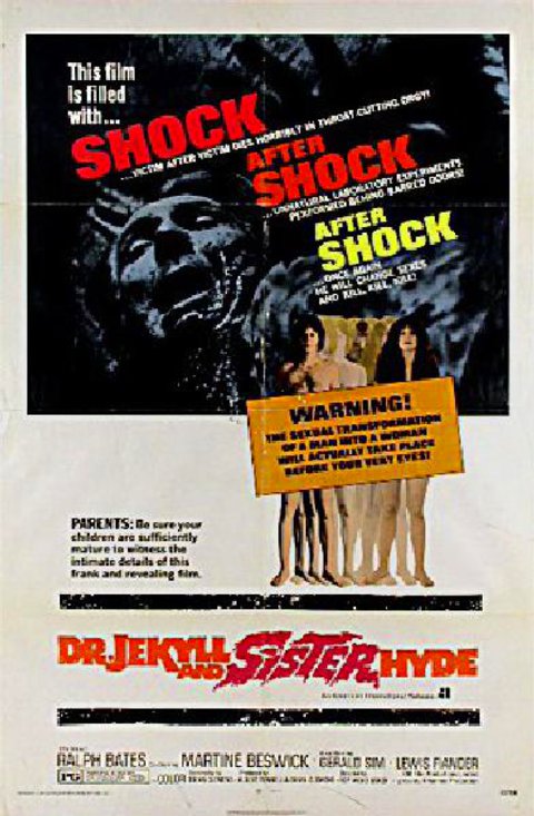 Dr Jekyll & Sister Hyde Original 1972 U.S. One Sheet Movie Poster