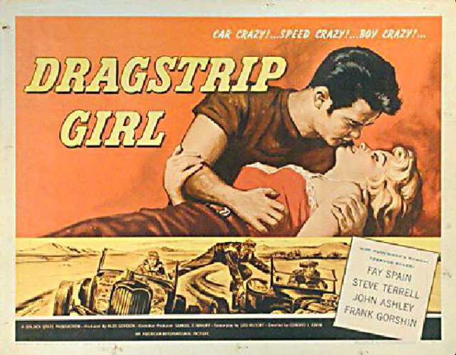 Dragstrip Girl Original 1957 U.S. Half Sheet Movie Poster