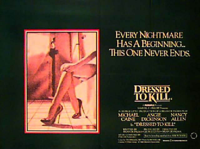 Dressed to Kill Original 1980 British Quad Movie Poster