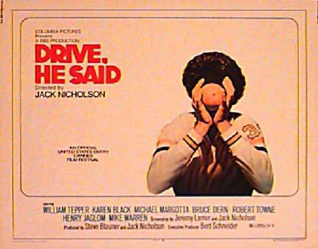 Drive, He Said Original 1971 U.S. Half Sheet Movie Poster