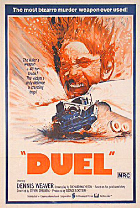 Duel Original 1973 Australian One Sheet Movie Poster
