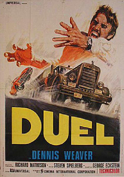 Duel Original 1973 Italian Due Foglio Movie Poster