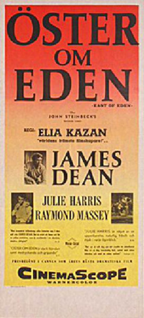 East of Eden Original 1953 Swedish Stolpe Movie Poster