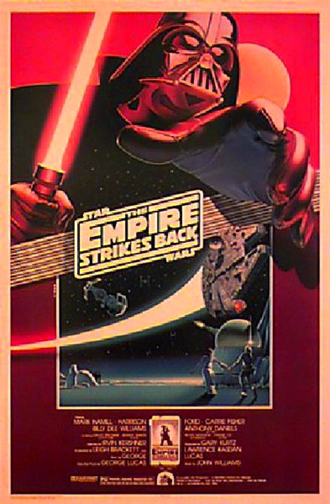 The Empire Strikes Back Original R1990 U.S. One Sheet Movie Poster