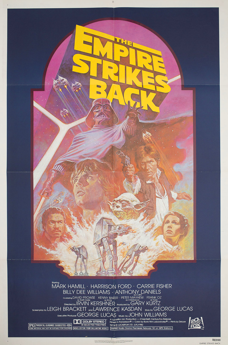 The Empire Strikes Back Original R1982 U.S. One Sheet Movie Poster