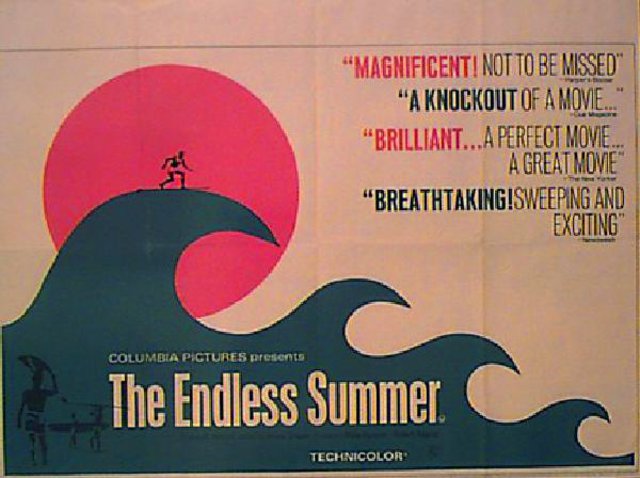 The Endless Summer Original 1966 British Quad Movie Poster