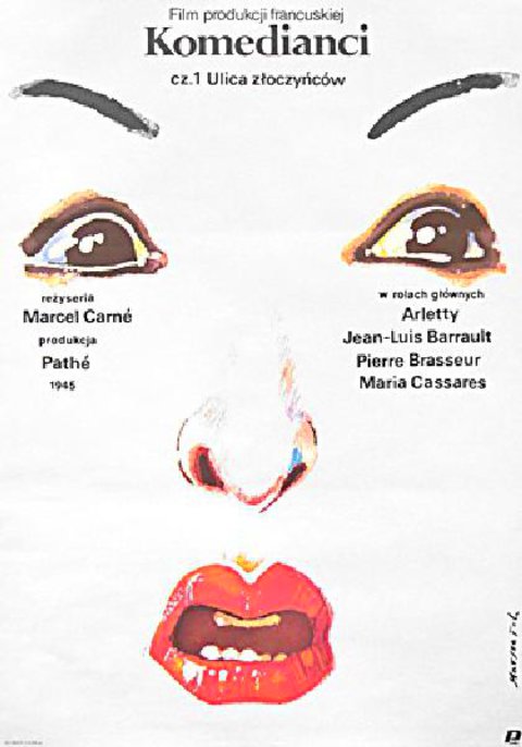 Les Enfants du Paradis Original R1987 Polish B1 Movie Poster