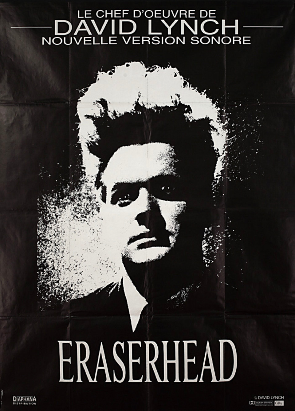 Eraserhead Original R1990s French Grande Movie Poster
