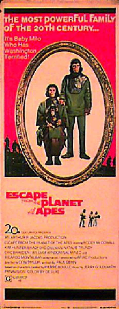 Escape from the Planet of the Apes Original 1971 U.S. Insert Movie Poster