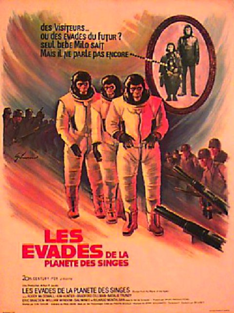Escape from the Planet of the Apes Original 1971 French Moyenne Movie Poster
