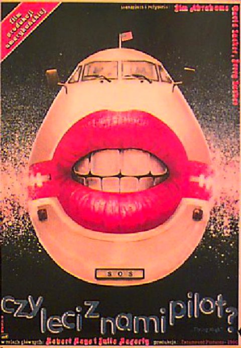 Airplane! Original 1984 Polish B1 Movie Poster