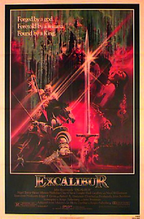 Excalibur Original 1981 U.S. One Sheet Movie Poster